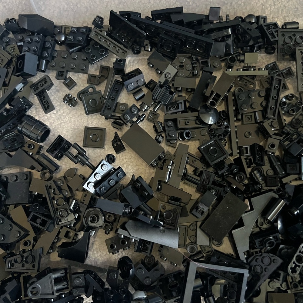 LEGO Small Black Accessories , Spare Parts And Small Brick Pieces. 1 Lbs - Picture 10 of 12
